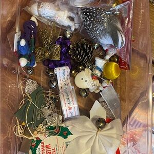Assorted Christmas Ornaments and Decorations lot  vintage some need repair